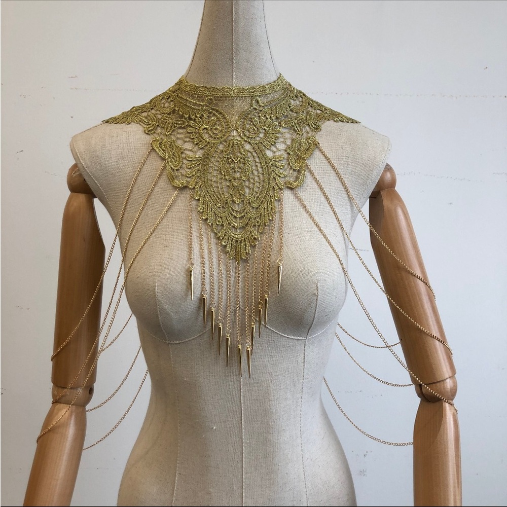 Gold and Lace Body Chain